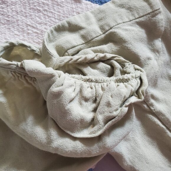 ARITZIA WILFRED "NOVELLA" Puff Sleeve Blouse In Sage Frost - Picture 13 of 16